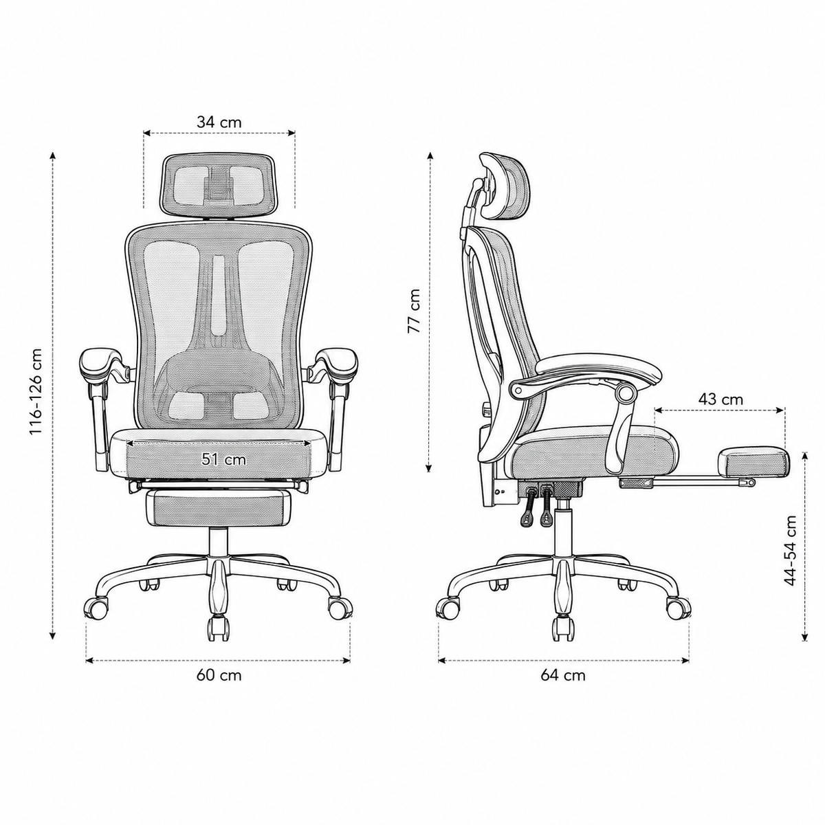 Chaise ergonomique Maille | Postura