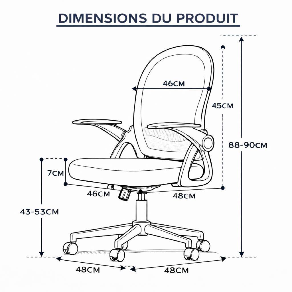 Chaise de bureau érgonomique | ErgoSphère