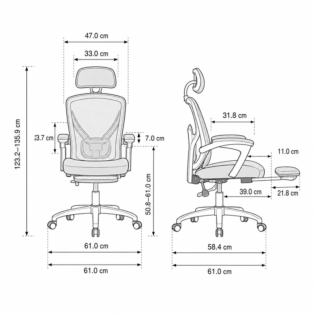 Chaise ergonomique en Maille | ErgoLux