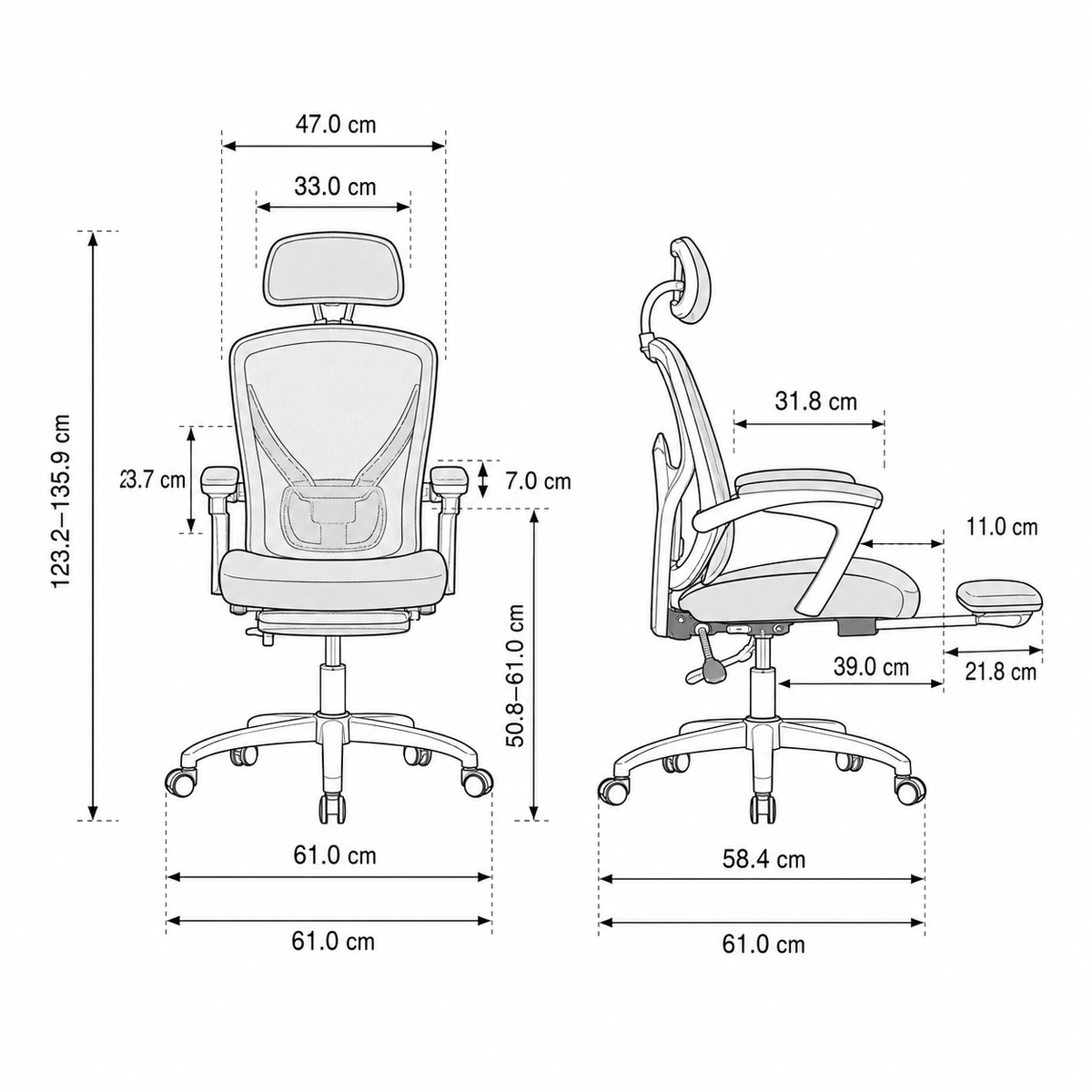 Chaise ergonomique en Maille | ErgoLux